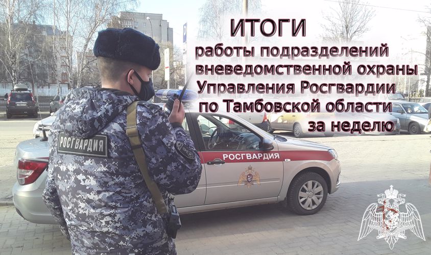 Более 100 раз за неделю тамбовские росгвардейцы выезжали по сигналу «тревога»