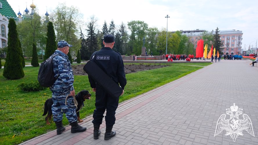 Тамбовские росгвардейцы обеспечили правопорядок на мероприятиях, посвященных 77-летию Великой Победы