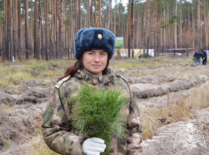 Росгвардейцы присоединились к Всероссийской акции по восстановлению лесов в Тамбовской области