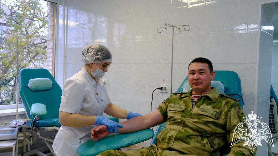 Тамбовские росгвардейцы приняли участие в донорской акции и присоединились к Всероссийскому донорскому марафону «Давай вступай!»