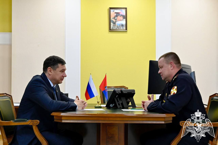 Врио главы Тамбовской области провел рабочую встречу с руководителем регионального управления Росгвардии