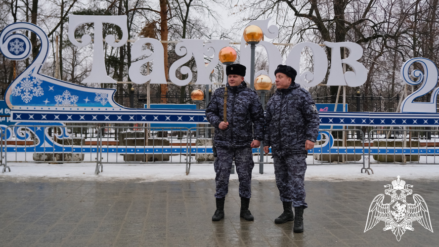Росгвардейцы приняли участие в обеспечении общественной безопасности и правопорядка в новогоднюю ночь в Тамбовской области