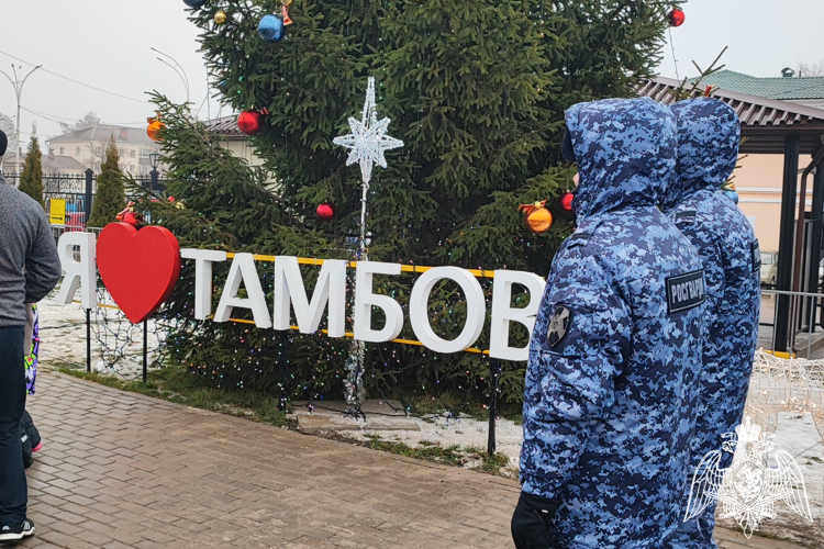 Росгвардейцы обеспечили безопасность пребывания поезда Деда Мороза в Тамбове