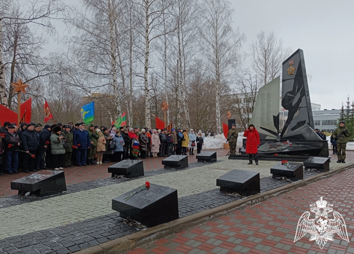 Офицер тамбовского управления Росгвардии принял участие в мероприятии, посвященном Дню памяти воинов-интернационалистов