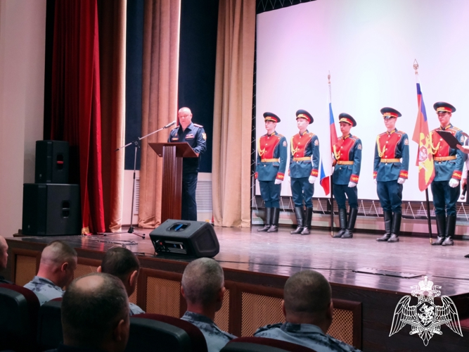 Росгвардейцы торжественно отметили юбилей ведомства в Тамбове