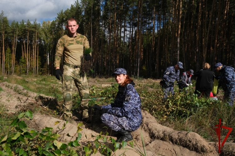 Росгвардейцы приняли участие во всероссийской акции по восстановлению лесов в Тамбовской области